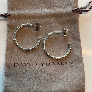 David Yurman hoop earrings.